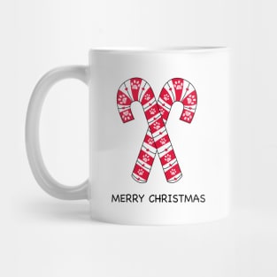 Christmas candy made of paw print Mug